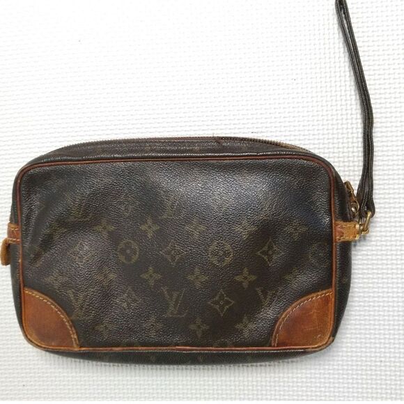 Authentic  Louis Vuitton Monogram Clutch Hand Bag - Picture 1 of 6